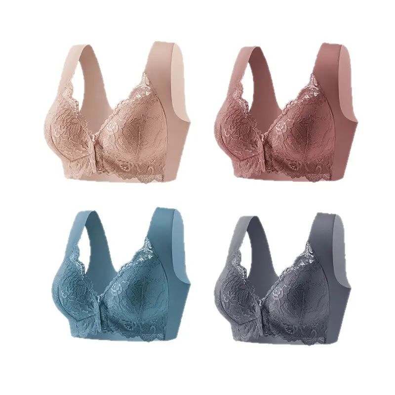 Lace Vests Bra Set for Women Fixed Cup Lace Design