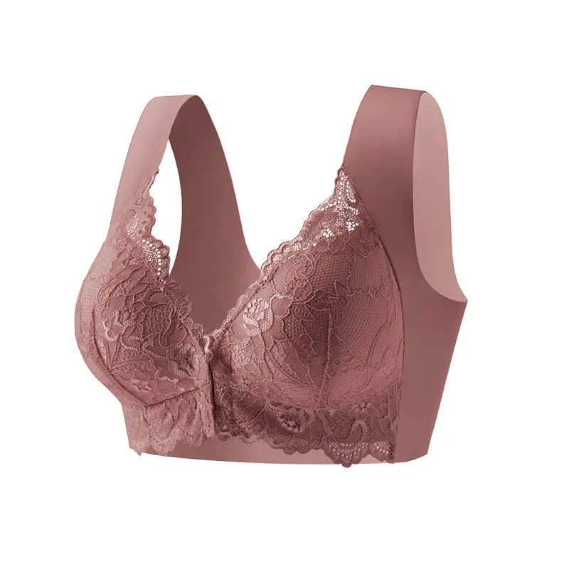 Lace Vests Bra Set for Women Fixed Cup Lace Design