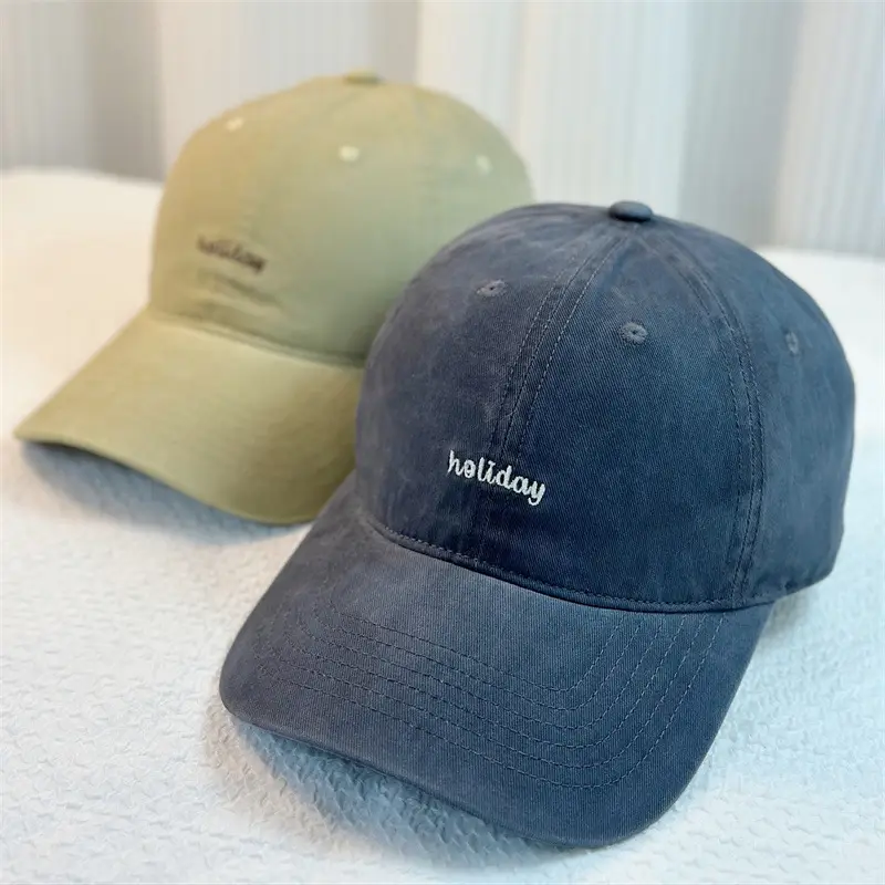 Washed Vintage Men's Blue Baseball Cap All-Match - Image 12