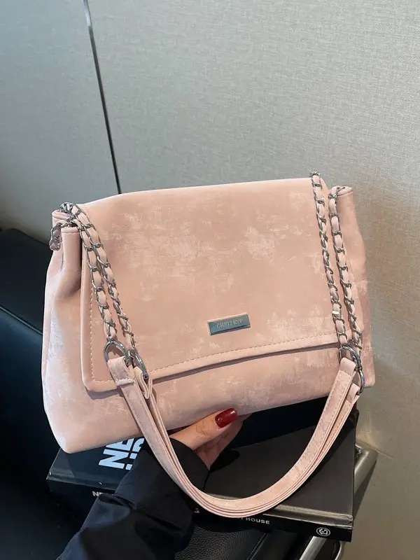 Black Velvet Chain Shoulder Bag for Women 2025 - Image 10