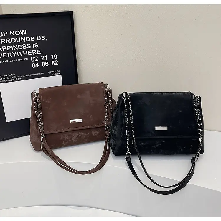 Black Velvet Chain Shoulder Bag for Women 2025 — feature 41