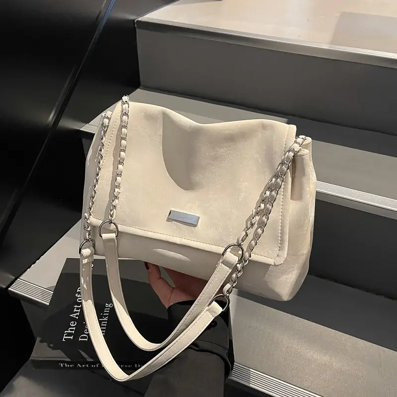 Black Velvet Chain Shoulder Bag for Women 2025 - Image 3