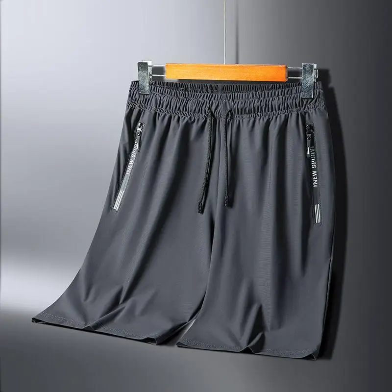 Men's Black Ice Silk Shorts Plus Size Loose Summer Wear - Image 2