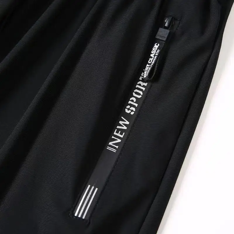 Men's Black Ice Silk Shorts Plus Size Loose Summer Wear - Image 6