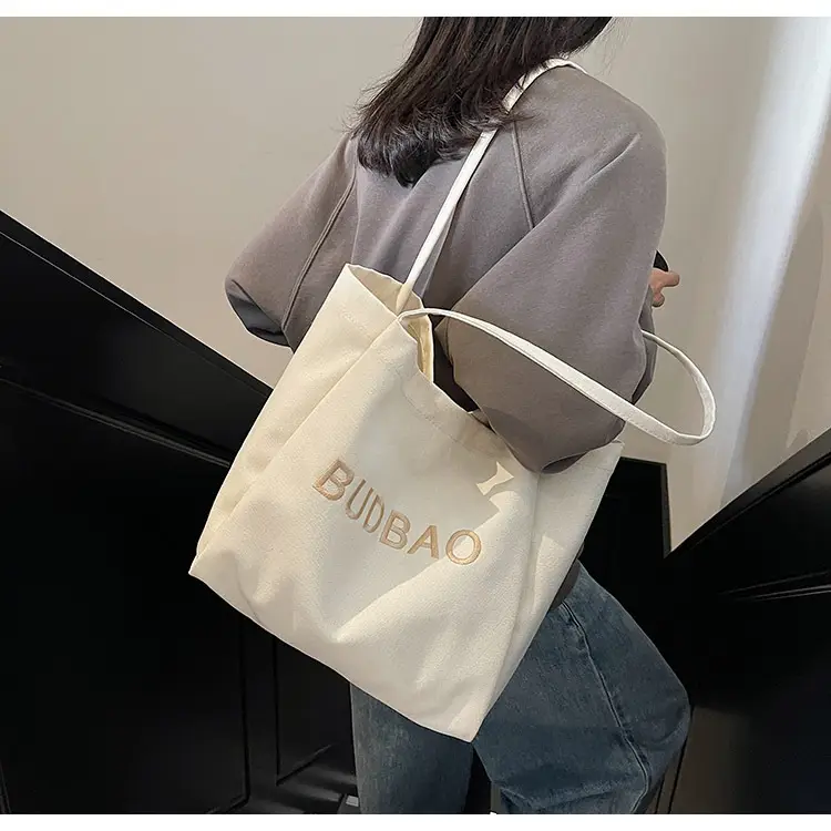Women Canvas Shoulder Bag Large Capacity Korean Style 2025 — feature 18