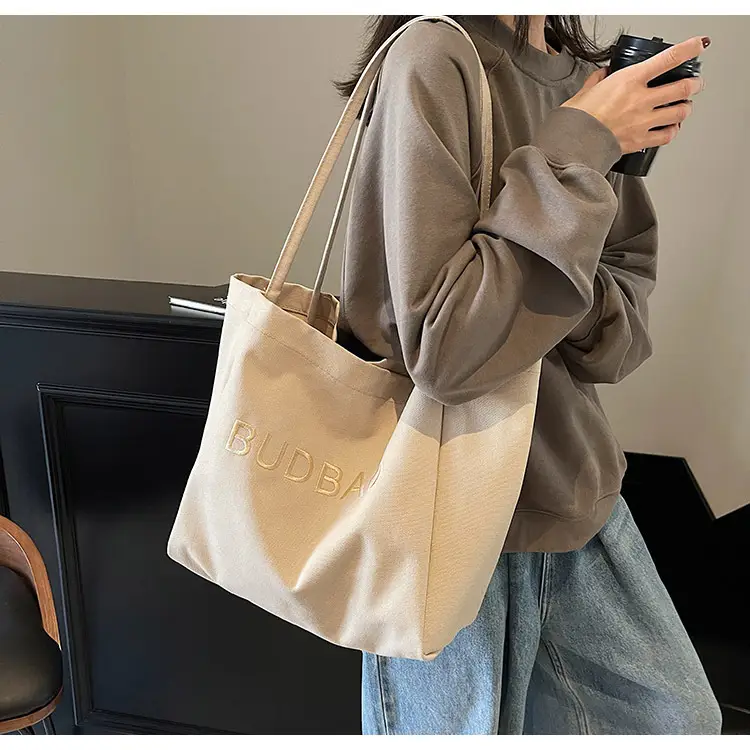 Women Canvas Shoulder Bag Large Capacity Korean Style 2025 — feature 22