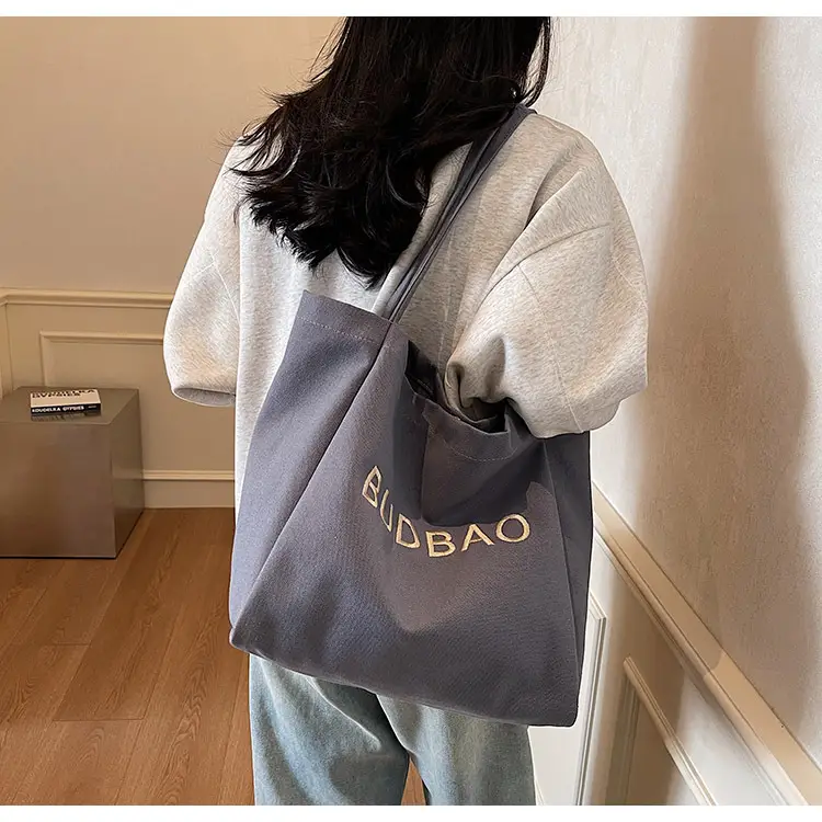 Women Canvas Shoulder Bag Large Capacity Korean Style 2025 — feature 24