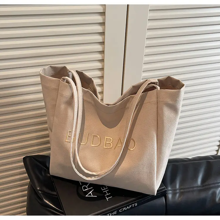 Women Canvas Shoulder Bag Large Capacity Korean Style 2025 - Image 4