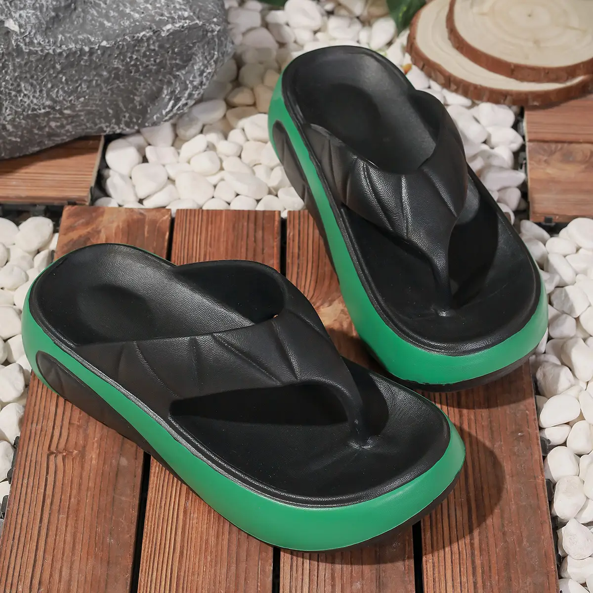 Women's EVA Flip-Flops 6cm High Soft Soles
