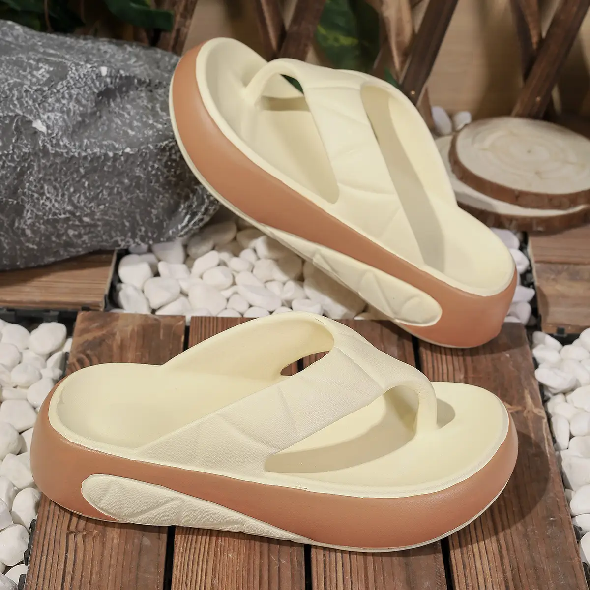Women's EVA Flip-Flops 6cm High Soft Soles