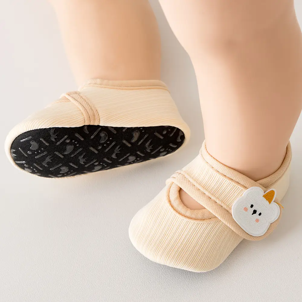 Baby Slip-On Shoes Cream Pure Cotton 1-3Yrs - Image 11
