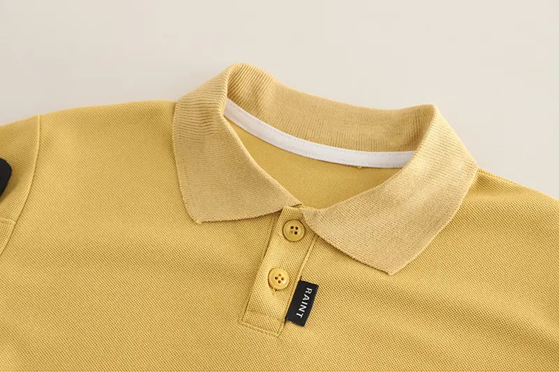 2025 Boys Summer Polo Shirt Suit Yellow Black — feature 9