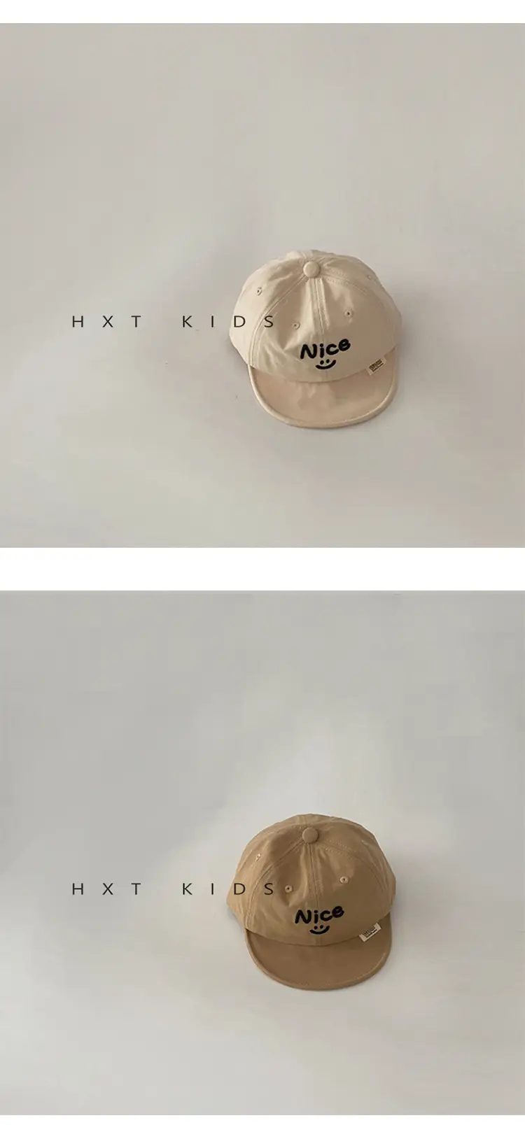 Baby Cap Beige Smiley Spring Autumn Sunshade Hat — feature 7