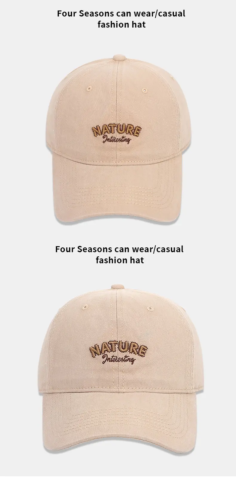Korean Style Embroidered Baseball Cap for Women Spring Summer — feature 10