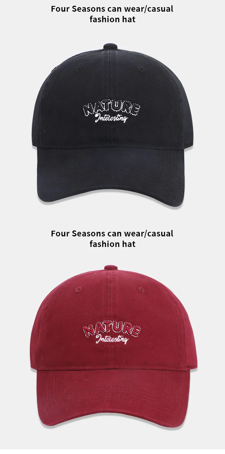 Korean Style Embroidered Baseball Cap for Women Spring Summer — feature 11