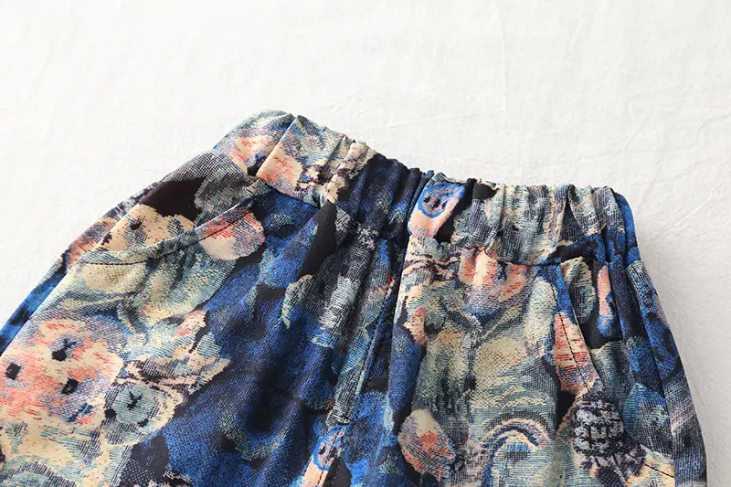 Children's Bunny Print Summer Suit Brown T-Shirt Shorts Set — feature 17