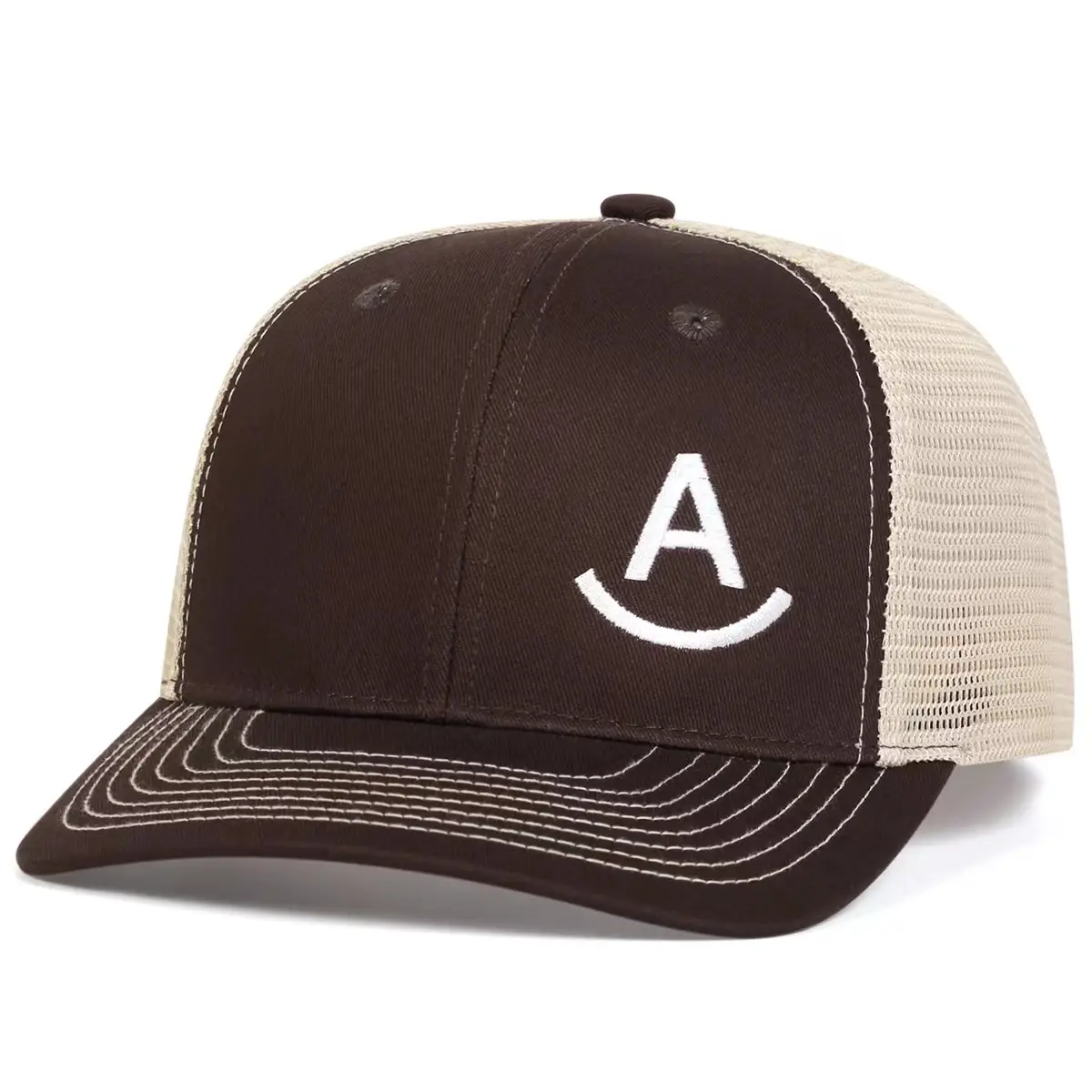 Men's Black A Letter Embroidered Baseball Cap
