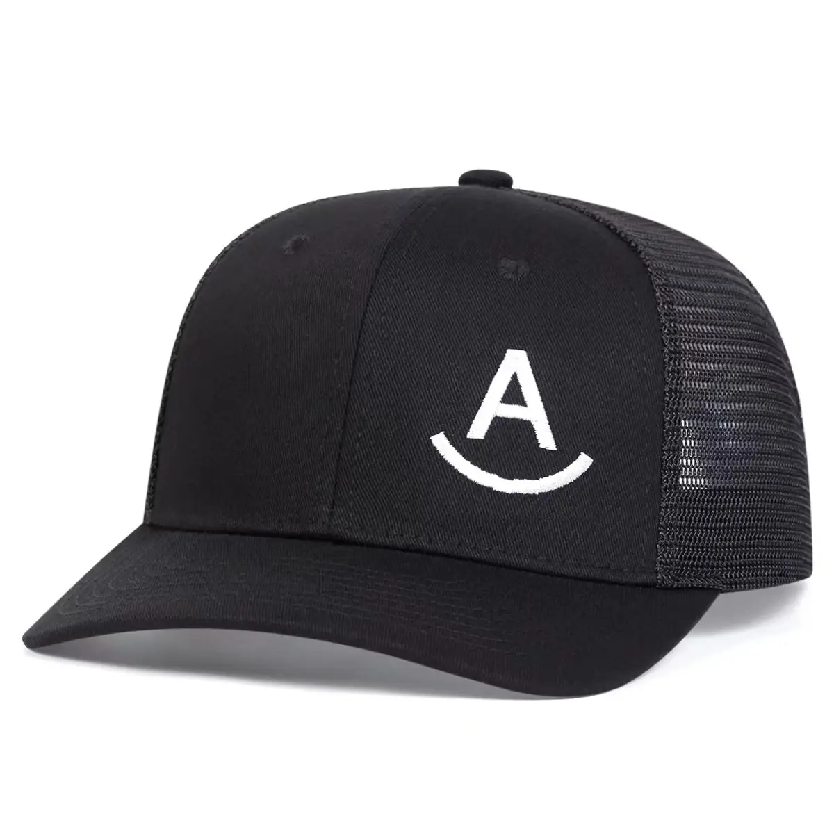 Men's Black A Letter Embroidered Baseball Cap — feature 2