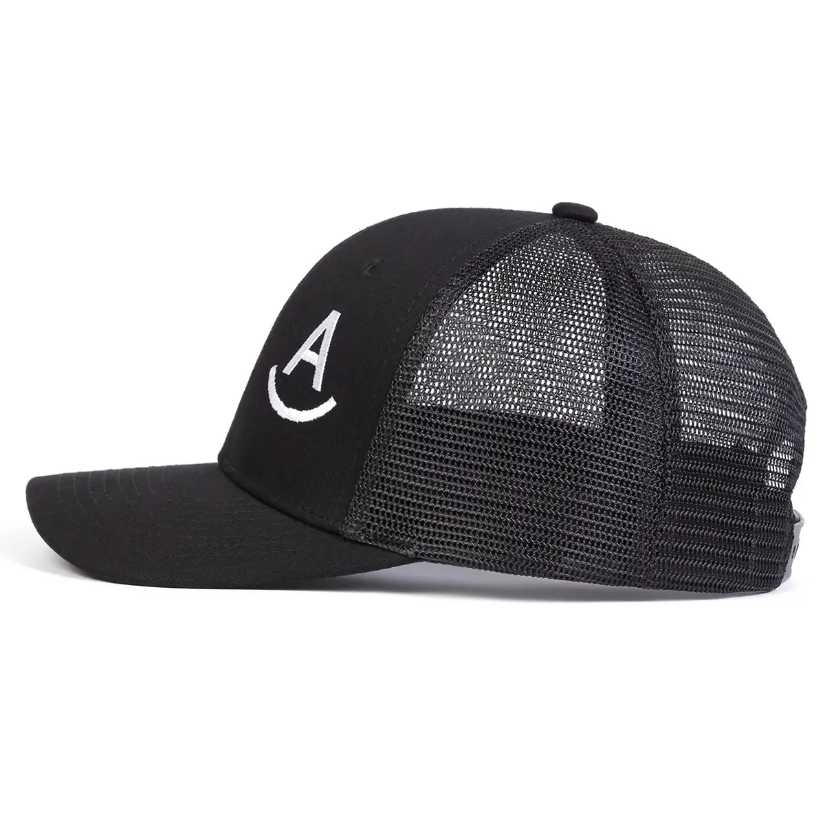 Men's Black A Letter Embroidered Baseball Cap — feature 4