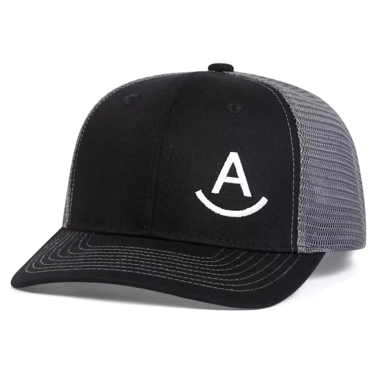 Men's Black A Letter Embroidered Baseball Cap — feature 6
