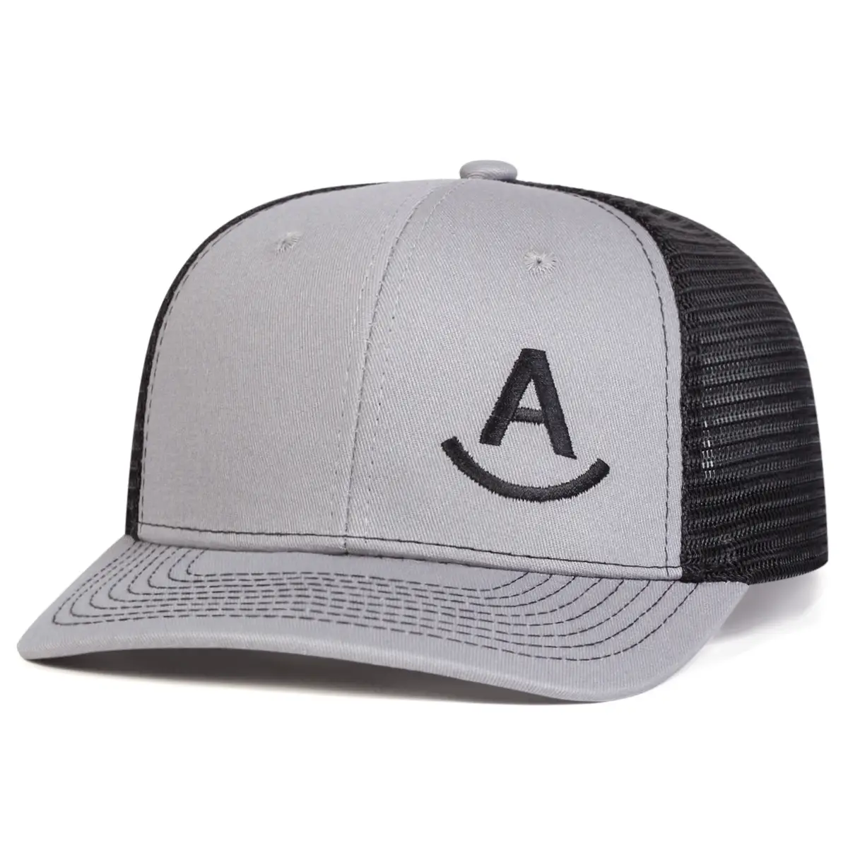 Men's Black A Letter Embroidered Baseball Cap