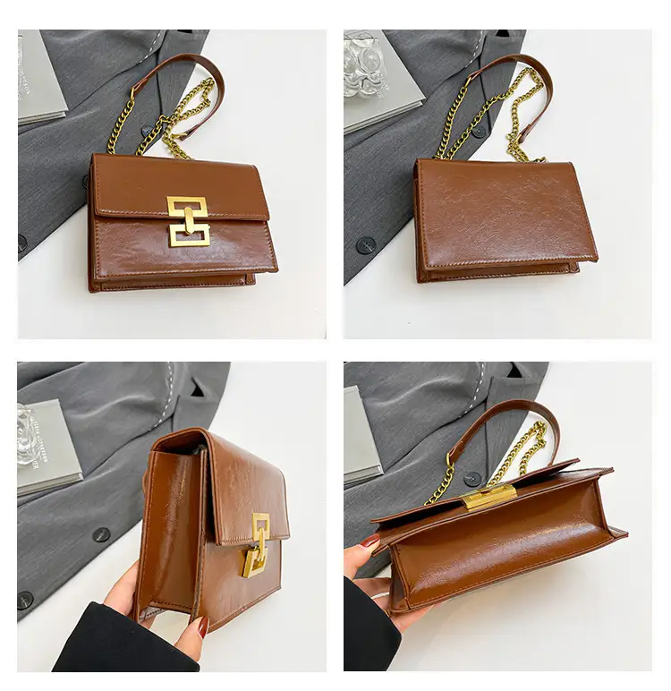 Red European Chain Shoulder Bag for Women — feature 10