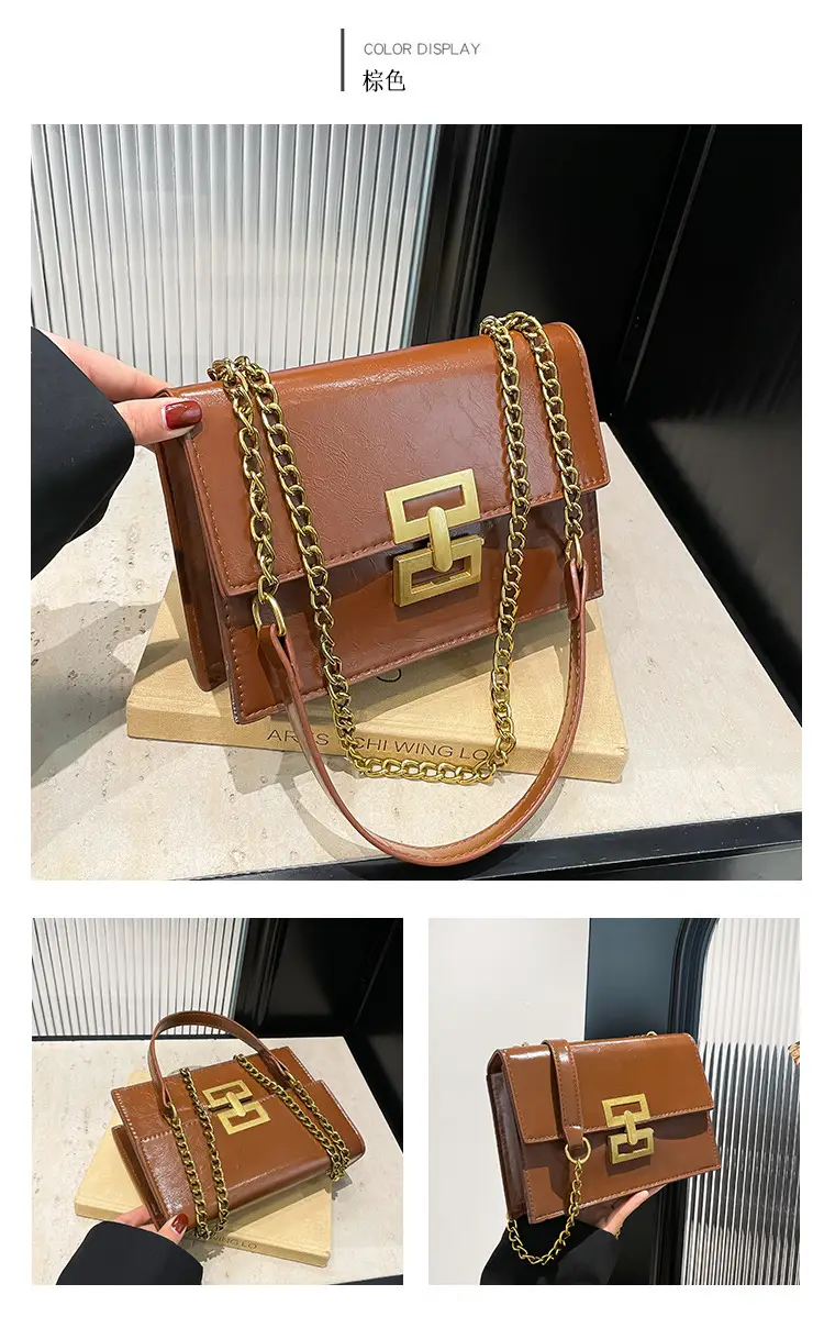 Red European Chain Shoulder Bag for Women — feature 26
