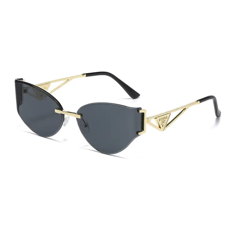 Women's High-End Cat-Eye Sunglasses with Hollow Leg Design - Image 8