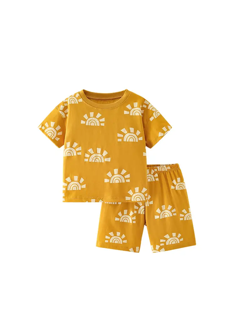 Malwee Boys Printed T-Shirt Shorts Set Yellow - Image 6