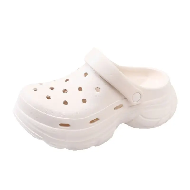 2025 new thick-soled hole shoes women's summer wear non-slip excrement feeling Baotou beach sandals a generation of hair - Image 8