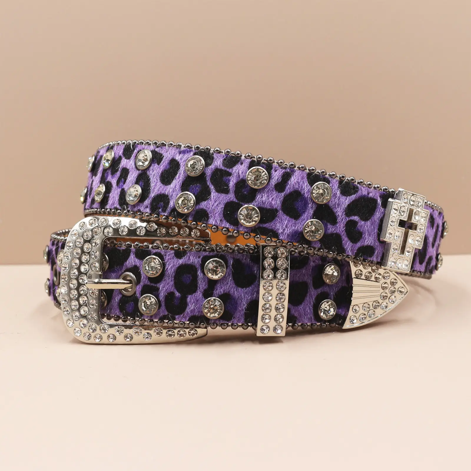 Leopard Print Cross Belt for Men High End Sparkle - Image 8