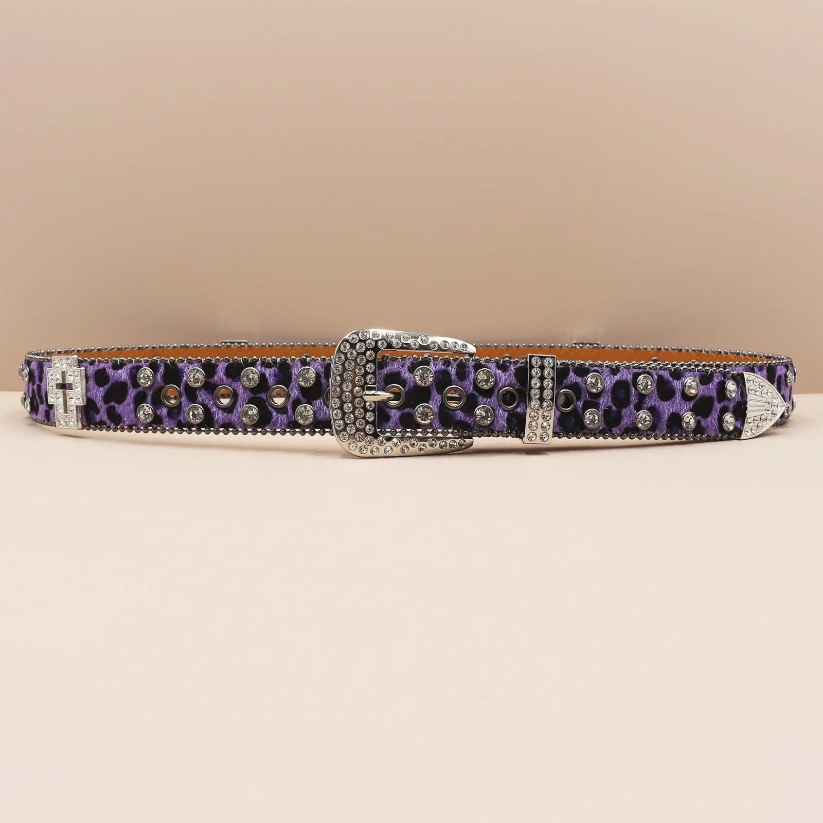 Leopard Print Cross Belt for Men High End Sparkle - Image 11