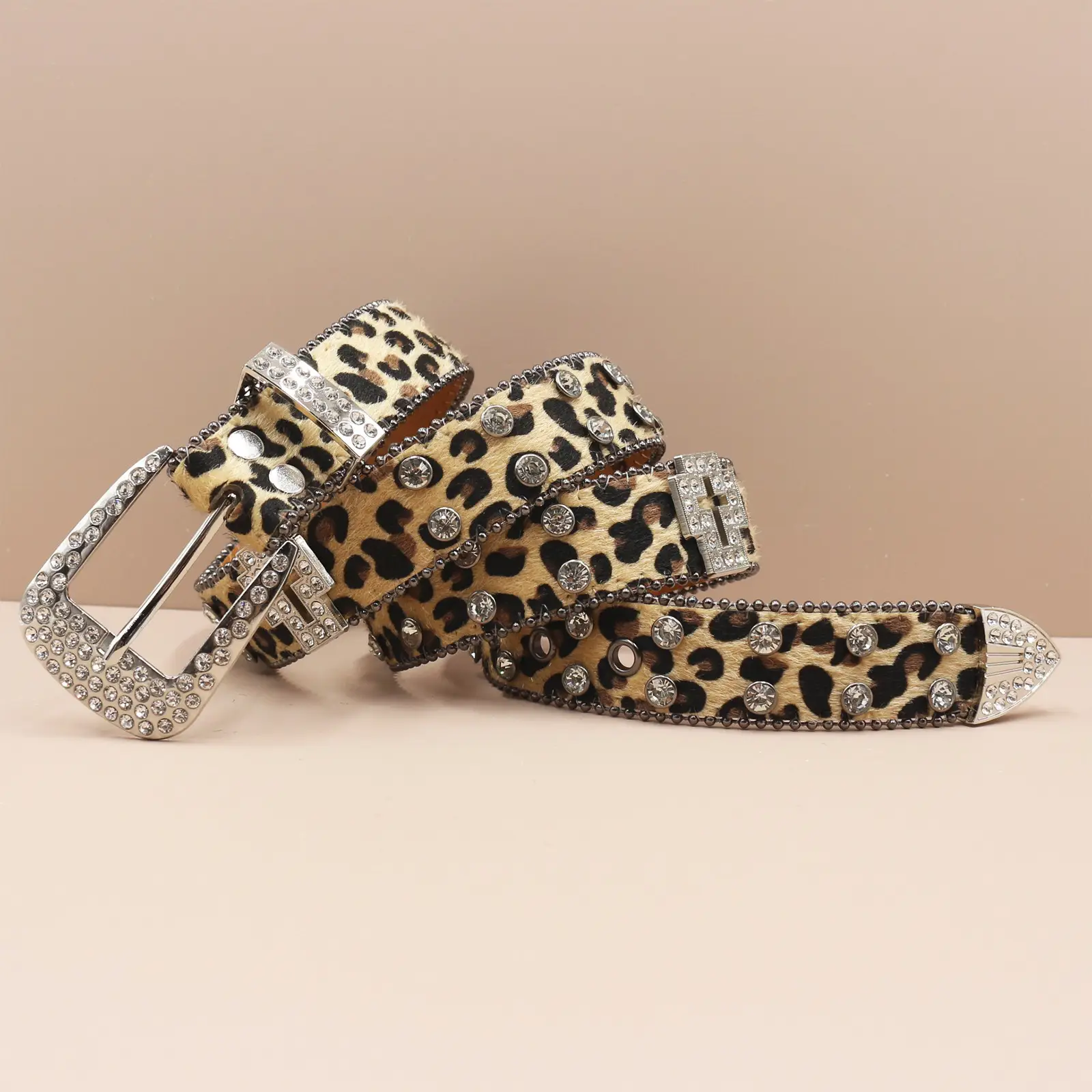 Leopard Print Cross Belt for Men High End Sparkle — feature 15