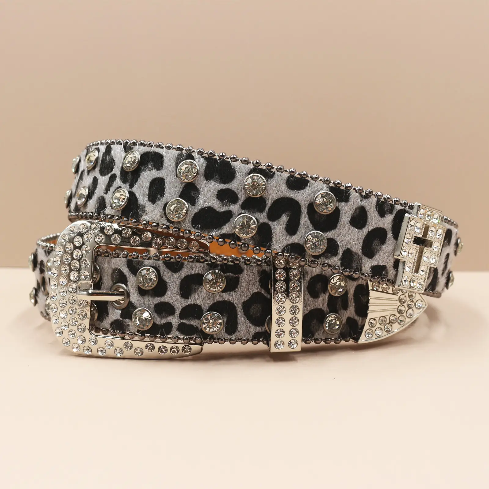 Leopard Print Cross Belt for Men High End Sparkle — feature 21