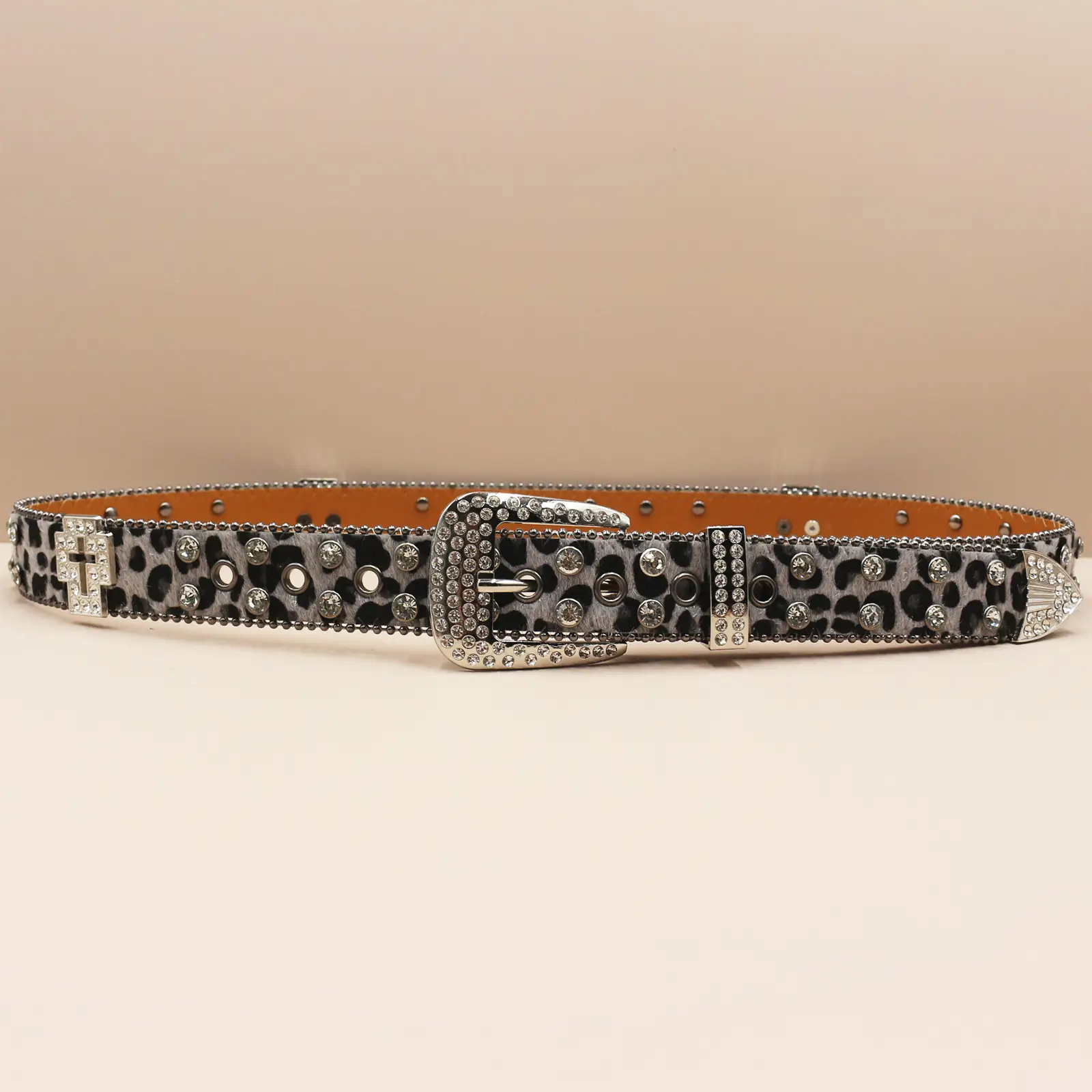 Leopard Print Cross Belt for Men High End Sparkle — feature 24