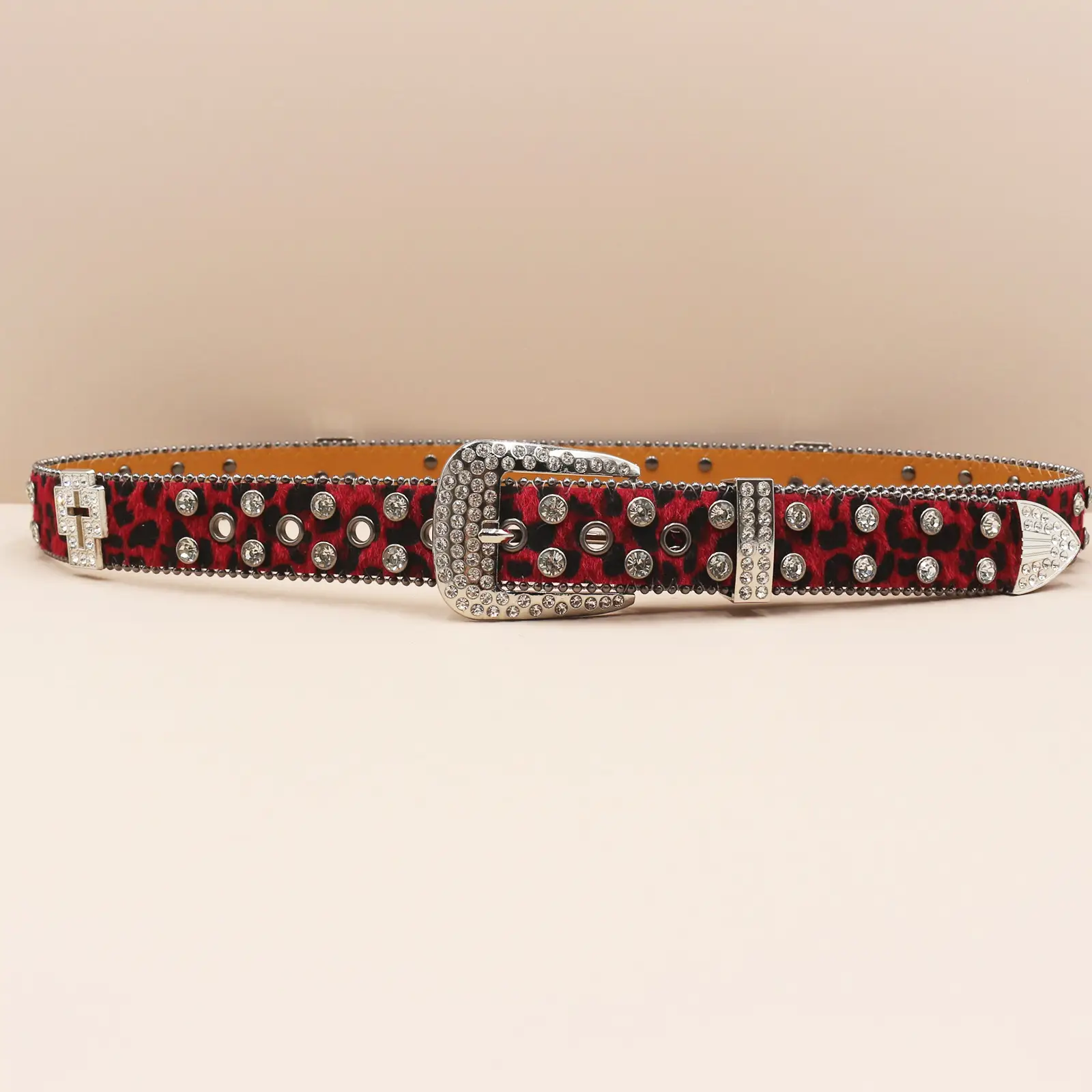 Leopard Print Cross Belt for Men High End Sparkle — feature 4