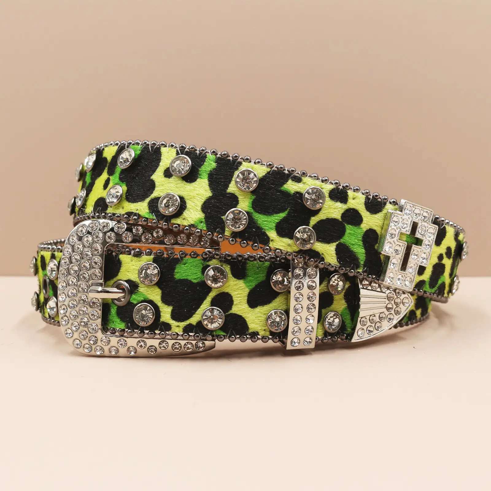 Leopard Print Cross Belt for Men High End Sparkle — feature 9