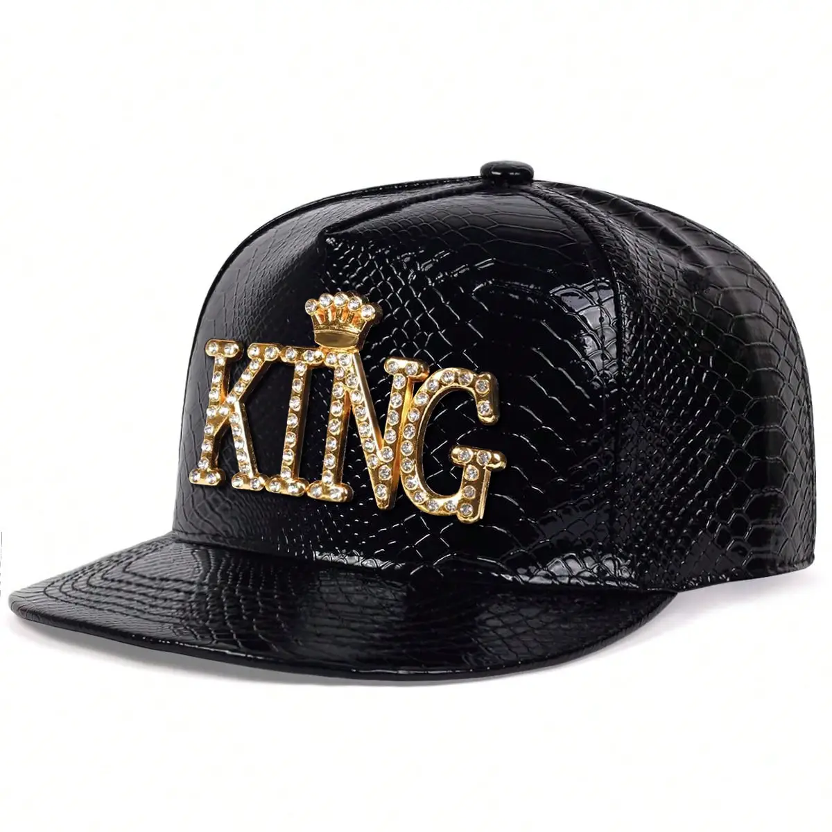 King Crown PU Leather Baseball Cap for Men Women - Image 6