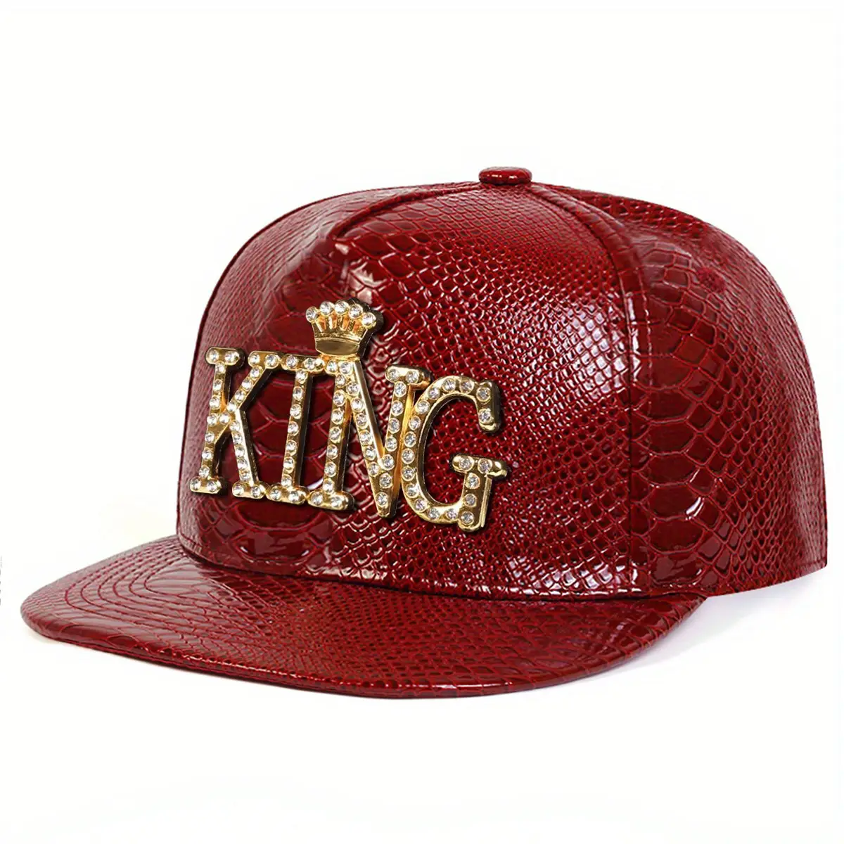 King Crown PU Leather Baseball Cap for Men Women - Image 4