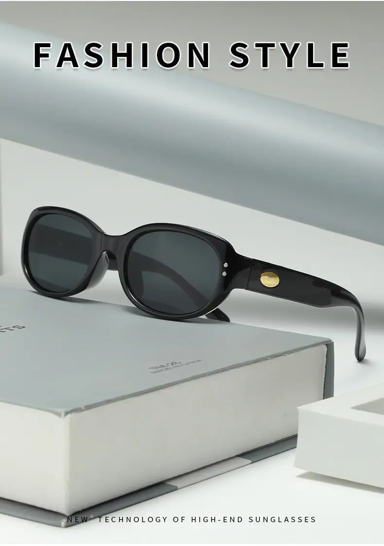 2025 Women White Anti-UV Sunglasses Oval Design — feature 3