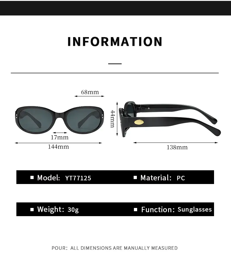 2025 Women White Anti-UV Sunglasses Oval Design — feature 8