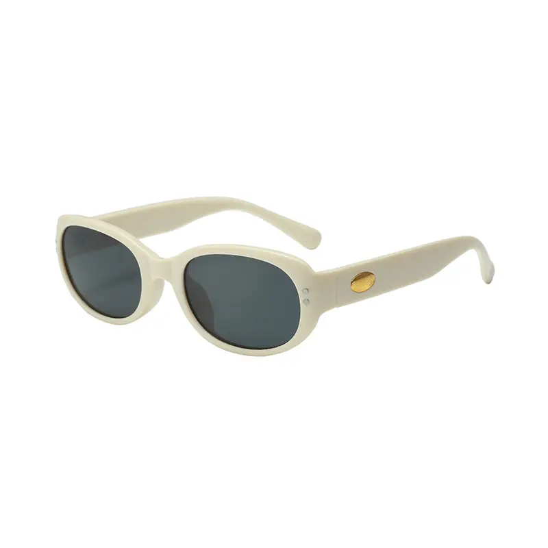 2025 Women White Anti-UV Sunglasses Oval Design