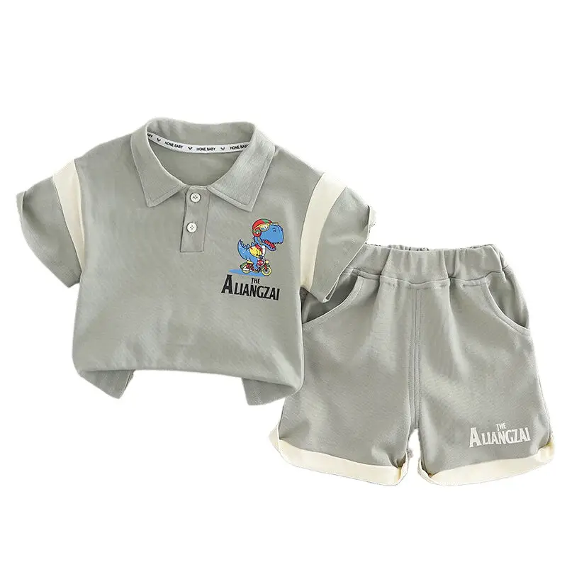 Boys 2Pc Cotton Shorts Set Light Green Summer 2025 - Image 5