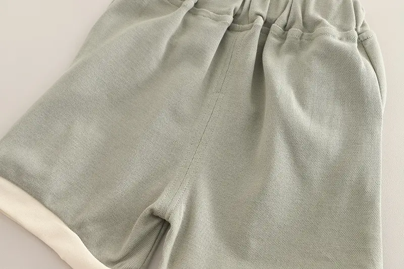 Boys 2Pc Cotton Shorts Set Light Green Summer 2025 — feature 19