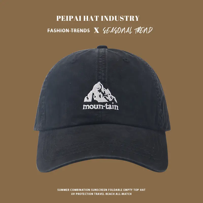 Men's Vintage Hill Embroidered Baseball Cap Green — feature 10