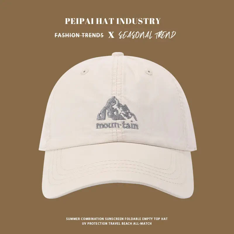 Men's Vintage Hill Embroidered Baseball Cap Green — feature 9