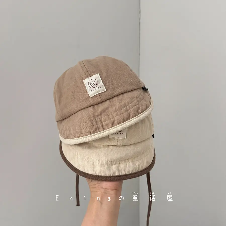 Baby's Cotton Linen Sun Hat with Big Brim