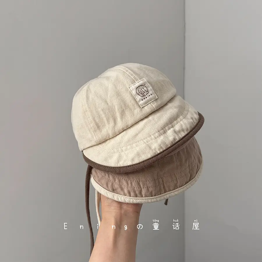 Baby's Cotton Linen Sun Hat with Big Brim