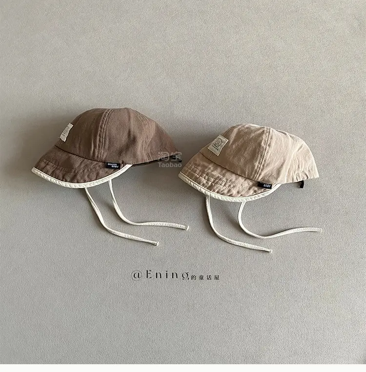 Baby's Cotton Linen Sun Hat with Big Brim — feature 1