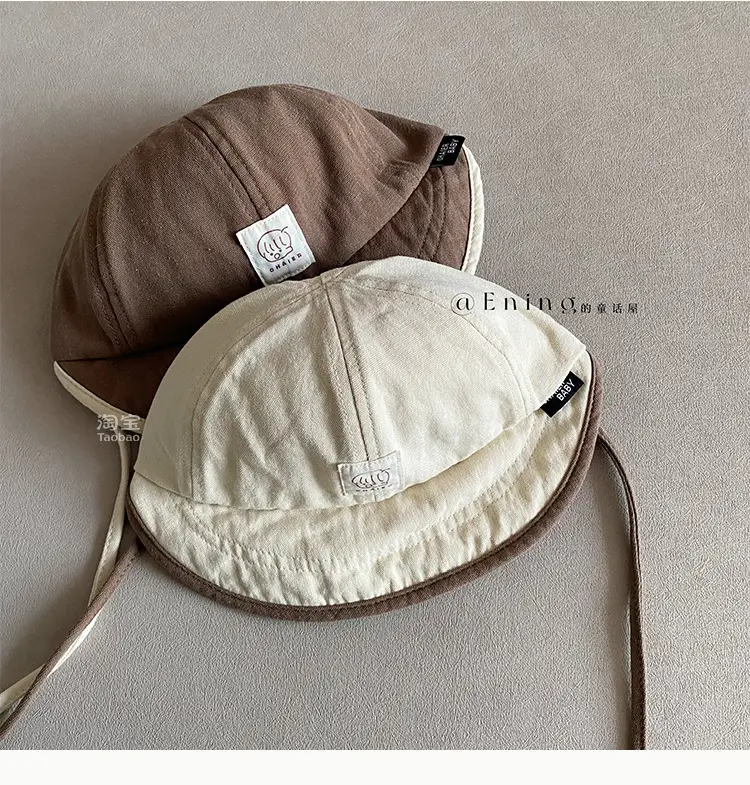 Baby's Cotton Linen Sun Hat with Big Brim — feature 12